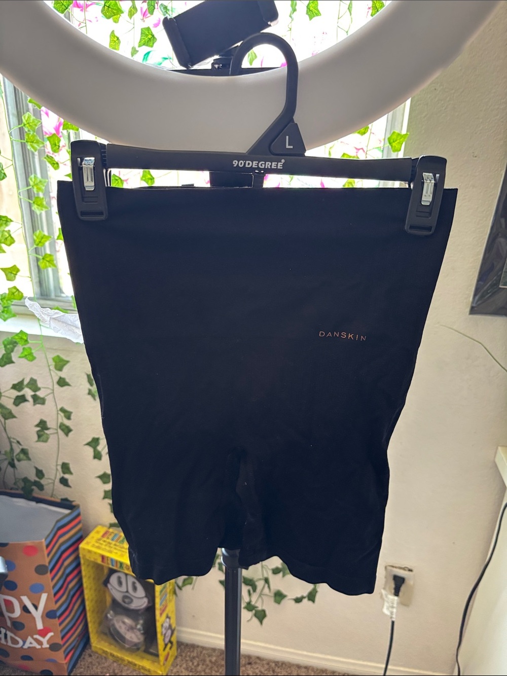 Danskin Black High-Rise Bike Shorts